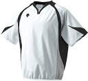 DESCENTE (デサント) 野球&ソフトボール ウインドウェア 半袖ウインドジャック 【ホワイト×ブラック×シルバー】 PJ-321B WBK ウインドシャ...