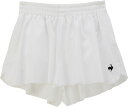 le coq sportif (ルコックスポルティフ) テニス ゲームシャツ・パンツ キュロット 【ホワイト】 QTWXJE06 WH プラクティスパンツ キュロット ホワイト 白 24SS {NP}