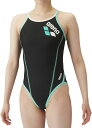 arena (アリーナ) 水泳 水着 トレーニングワンピース(オープンバック) 【ブラック×ミント】 SAR-4100W BKMT 水着レディース競泳用(FINA非公認) 水着 レディース 女性用 ブラック 黒 20SS {SK}