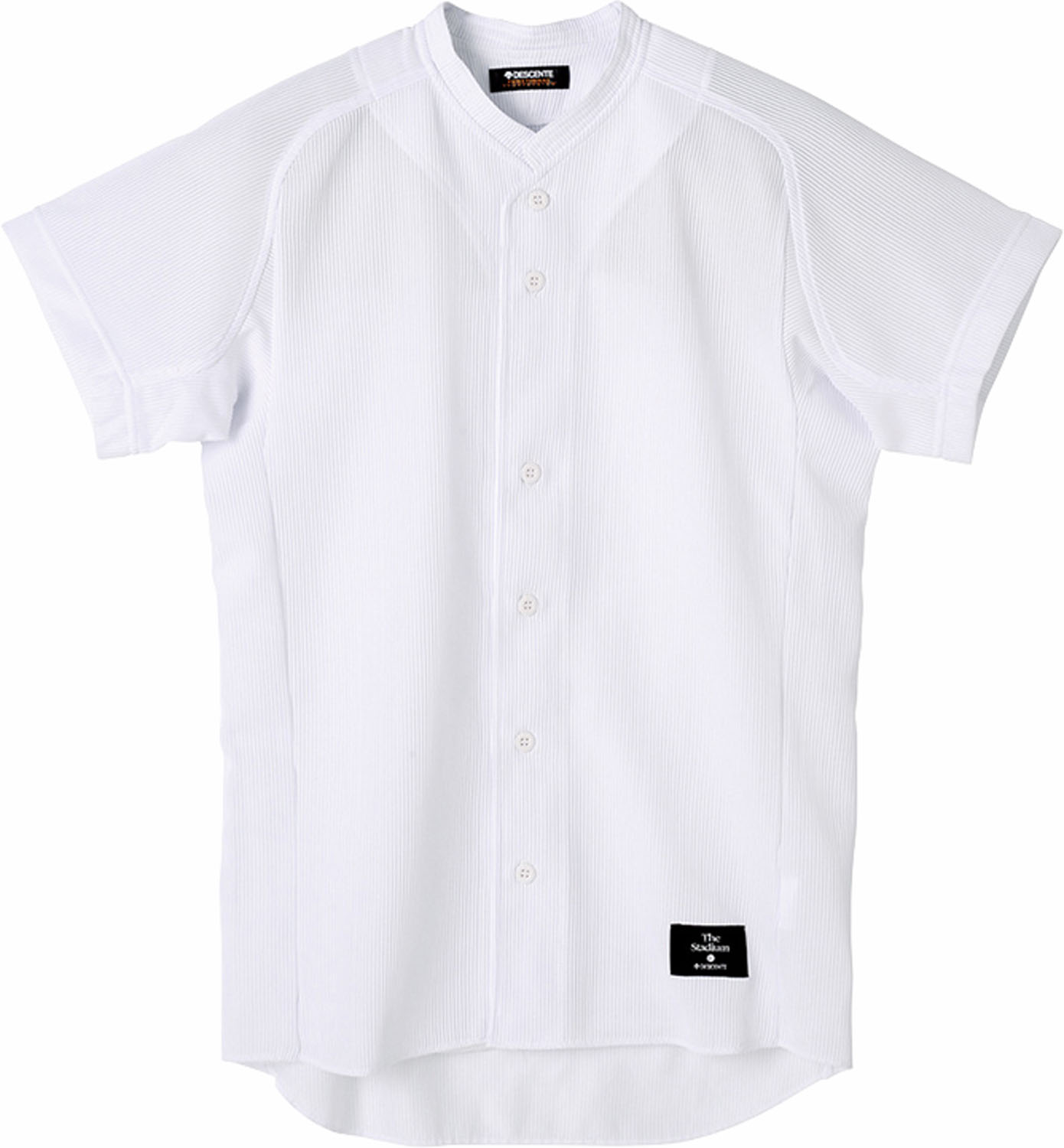 DESCENTE （デサント） 野球＆ソフトボール ユニホーム フルオープンシャツ(立衿) 【Sホワイト】 STD-5..