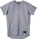 DESCENTE (デサント) 野球&ソフトボール ユニホーム ハーフボタンシャツ 【Kシルバー】 STD-52TB KSLV ユニフォーム 練習着 シルバー 銀 20SS {NP}(4)