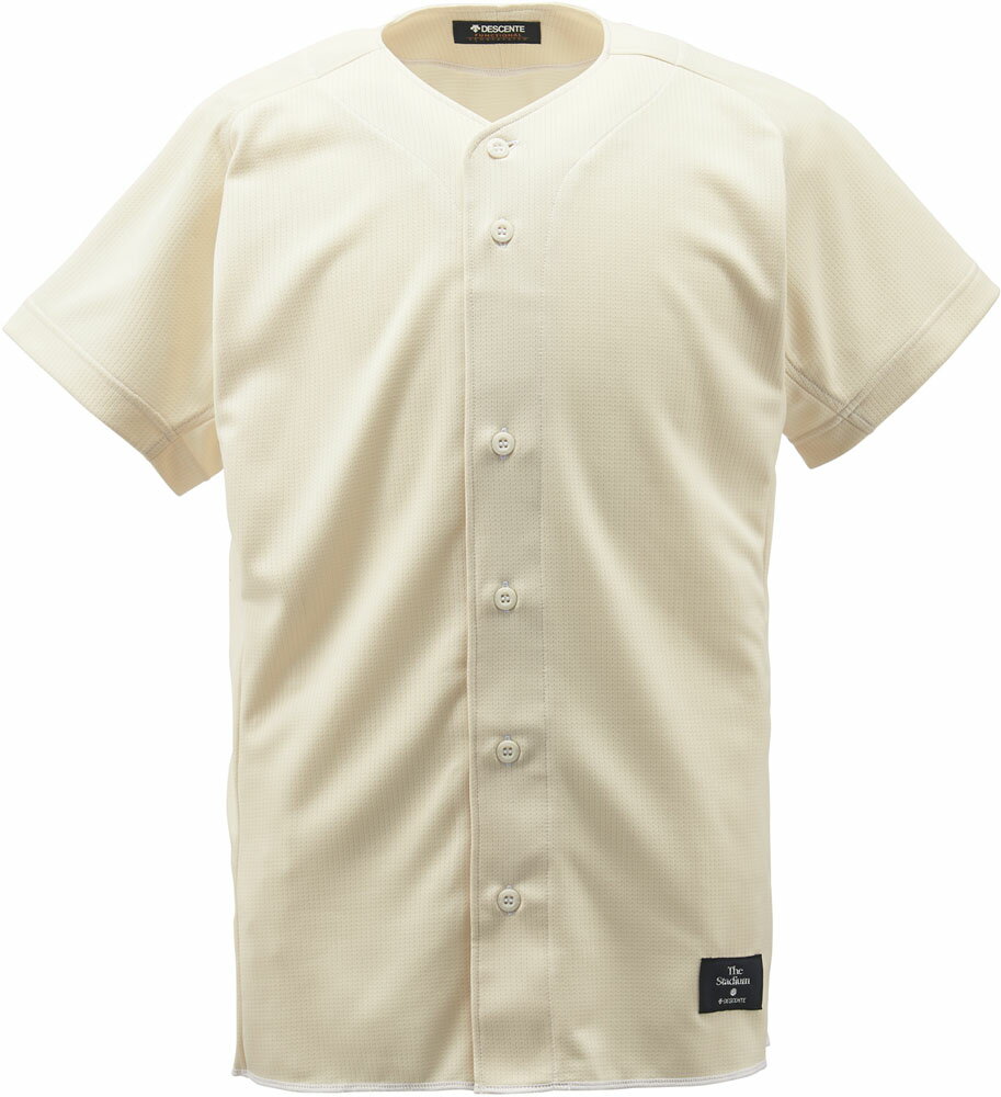 DESCENTE （デサント） 野球＆ソフトボール ユニホーム フルオープンシャツ 【Sアイボリー】 STD83TA SIVO ユニフォーム Tシャツ メンズ 男性用 ベージュ 肌 20SS {NP}