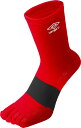 umbro (アンブロ) サッカー ソックス 五本指ミドルソックス 【マンチェスターレッド】 UAS8422 MRED ソックス ソックス レッド 赤 24SS {NP}