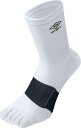 umbro (アンブロ) サッカー ソックス 五本指ミドルソックス 【ホワイト×ブラック×ブラック】 UAS8422 WBK ソックス ソックス ホワイト 白 24SS {NP}(4)