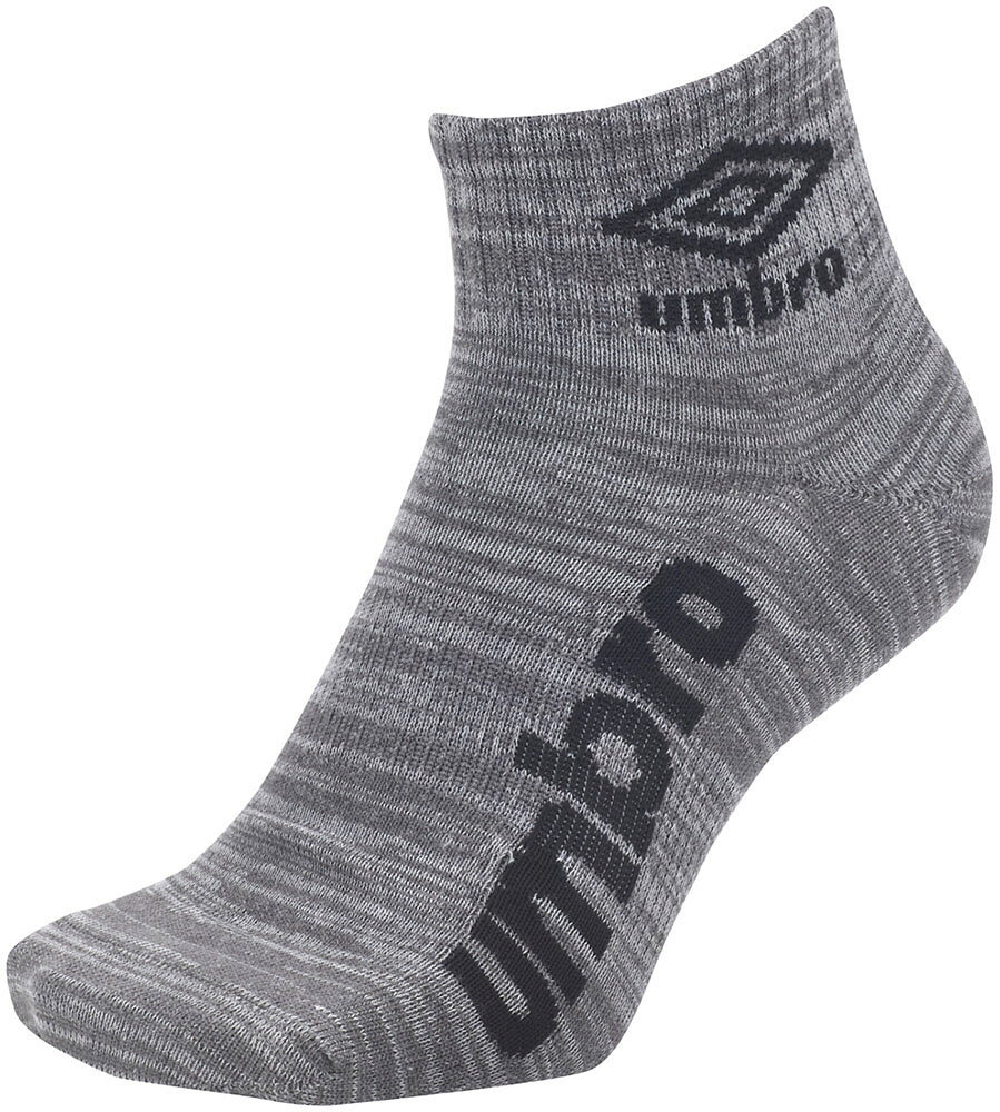 umbro （アンブロ） サッカー ソックス 3足組ショートソックス 【杢ブラック×杢ネイビー×杢グレー】 UUAVJB03 MBNG ソックス ソックス ネイビー 紺 23SS {SK}