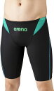 arena (アリーナ) 水泳 水着 ジュニアハーフスパッツ 【ブラック×ブラック×グリーン】 ARN-1026MJ BKGN 水着ボーイズ競泳用(FINA公認) ハーフスパッツ ジュニア・キッズ 子供用 ブラック 黒 黒 緑 21SS {NP}