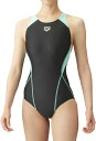arena (アリーナ) 水泳 水着 セイフリーバック(着やストラップ) 【ブラック×ミント】 ARN-2051W BKMT 水着レディース競泳用(FIN・ 競泳水着 レディース 女性用 ブラック 黒 緑 20SS {SK}
