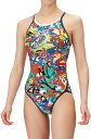 arena (アリーナ) 水泳 水着 トレーニングワンピース(オープンバック) 【レッド×ネイビー】 AS5SWM50L RDNV 水着レディース競泳用(FIN・ 水着 レディース 女性用 マルチカラー 赤 紺 25SS {SK}
