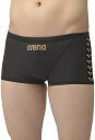 arena (アリーナ) 水泳 水着 トレーニングスパッツ(ショートレッグ) 【ブラック×ゴールド】 SAR-4107 BKGD 水着メンズ競泳用(FINA非・ トレーニング水着 メンズ 男性用 ブラック 黒 金 20SS {NP}