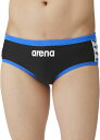 arena (アリーナ) 水泳 水着 トレーニングブリーフ 【ブラック×ブルー】 SAR-4108 BKBU 水着メンズ競泳用(FINA非公認) トレーニング水着 メンズ 男性用 ブラック 黒 青 24SS {NP}