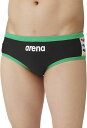 arena (アリーナ) 水泳 水着 トレーニングブリーフ 【ブラック×ミックス】 SAR-4108 BKMX 水着メンズ競泳用(FINA非公認) トレーニング水着 メンズ 男性用 ブラック 黒 緑 24SS {NP}