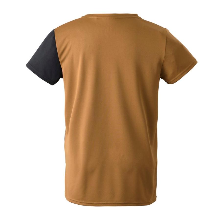 hakozumeのDUNLOP （ダンロップ） テニス ゲームシャツ・パンツ WOMEN'S 24秋冬 GAME SHIRT DAP-1463W 【ブラウン】 DAP-1463W 659 ゲームシャツ ショートスリーブ レディース 女性用 ダンロップスポーツマーケティング ブラウン 茶 26SS {NP}｜アングル2