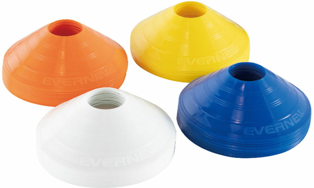 EVERNEW（エバニュー） 体育用品 テープ 印 マーカー ライン引き コーナープレート〈10枚入〉ミニマーカー ディスクコーン 【ホワイト..