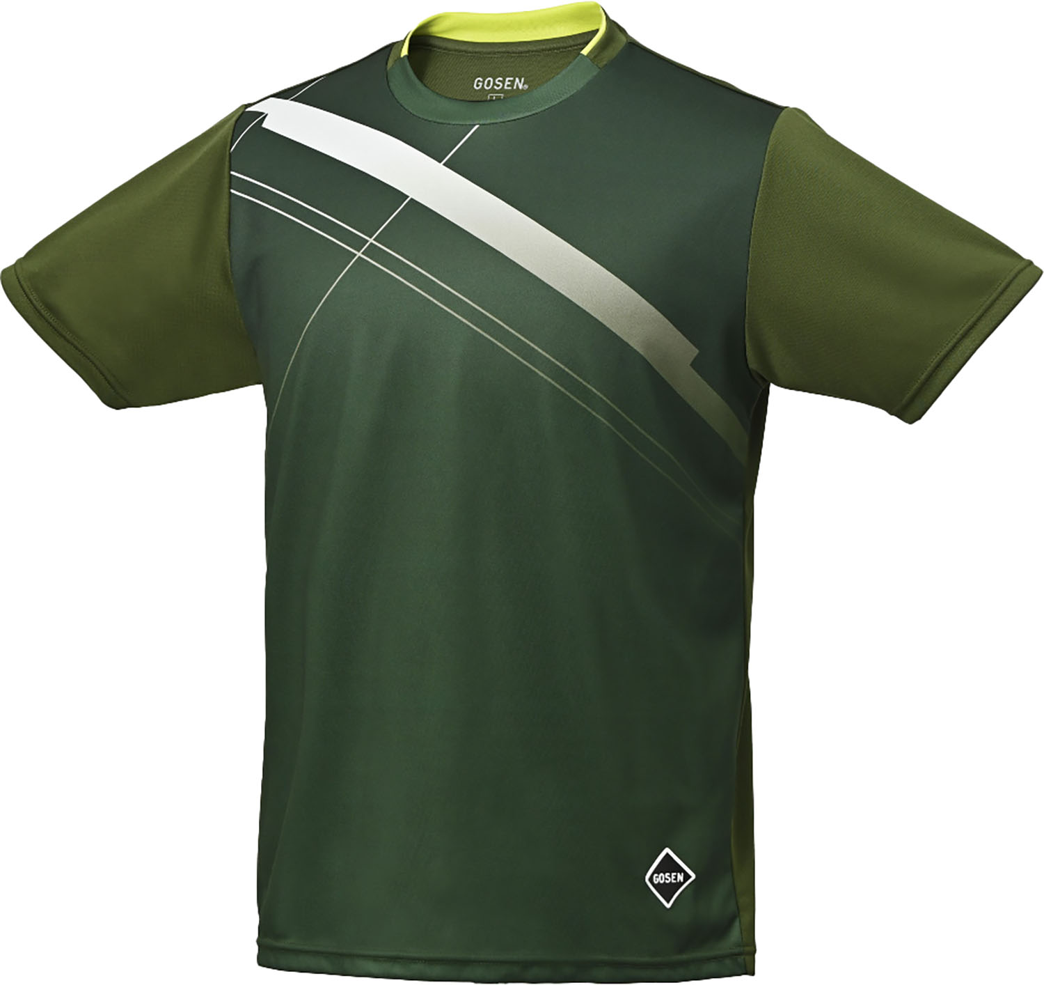 GOSEN （ゴーセン） テニス ゲームシャツ・パンツ プラクティスシャツ 【カーキ】 T2532 67 プラクティスシャツ Tシャツ ユニセックス 男性用・女性用 カーキグリーン 緑 25SS {NP}