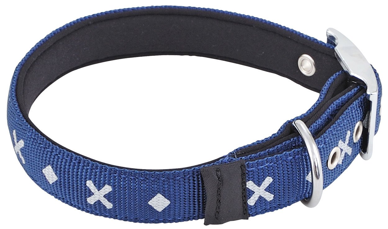 （株）ペティオ BPクロスダイヤカラーL ブルー 犬用品 首輪 日用品｛SK}