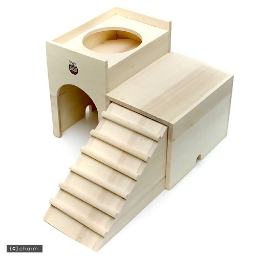 （株）マルカン HT‐33うさちゃんの2階でごはん 小動物 小動物用ハウス 用品｛SK}