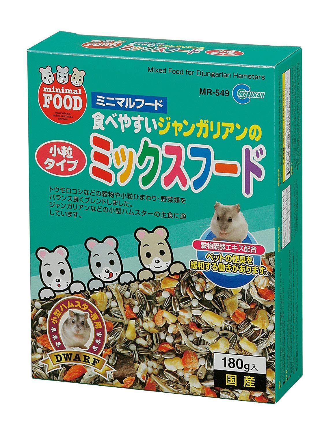 （株）マルカン MR‐549ジャンガリアンのミックスフード 180g 小動物 小動物フードの主食 フード｛SK}