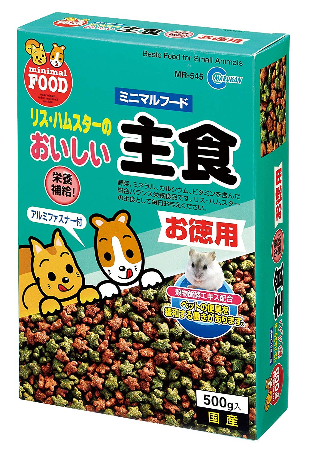 （株）マルカン MR‐545リス・ハム主食お徳用 500g 小動物 小動物フードの主食 フード｛SK}
