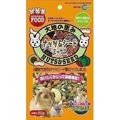 （株）マルカン MR‐581ナッツ＆シードミックス 60g 小動物 小動物フードのおやつ フード｛NP}