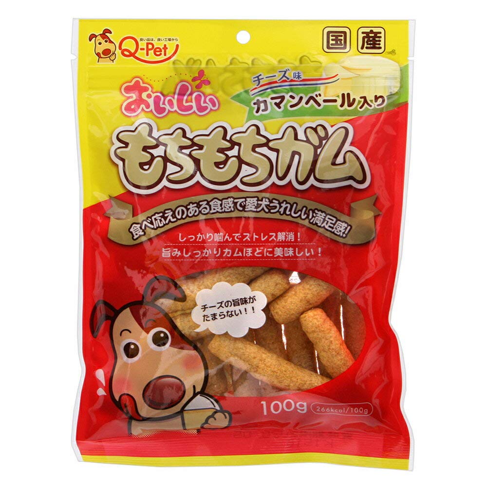 九州ペットフード（株） おいしいもちもちガムチーズ入り 100g 犬用品 スナック ドックフード｛SK}