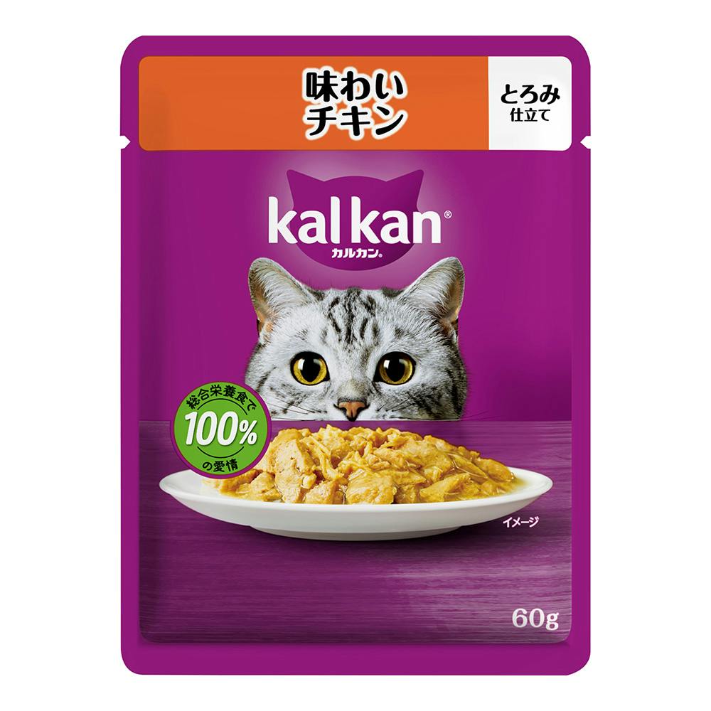 マースジャパンリミテッド カルカンパウチ 味わいチキン 60g 猫用 キャットフード ウェット 総合栄養食..