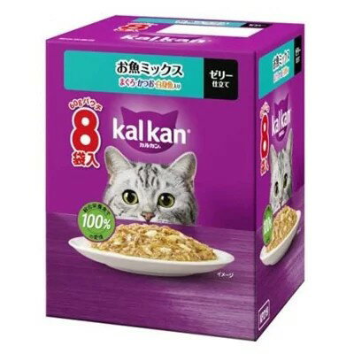 乐天商城 - マースジャパンリミテッド カルカンパウチ お魚ミックス まぐろ・かつお・白身魚入り 60g×8 猫用 キャットフード ウェット シュリンク 総合栄養食 1〜6歳まで(成) 4902397873372 {SK}