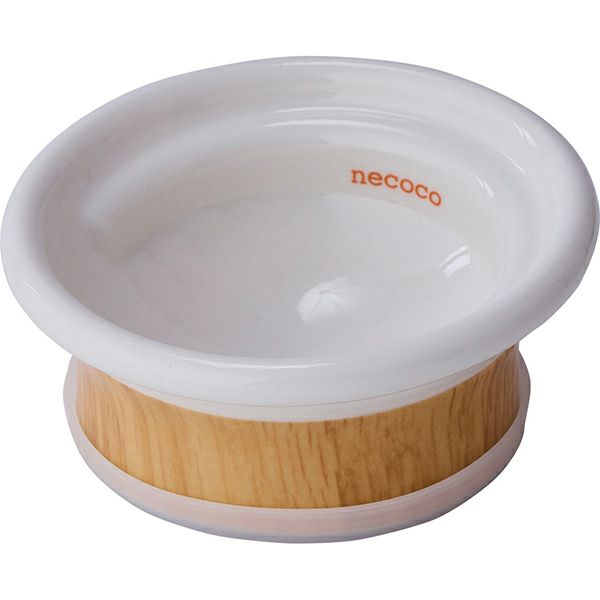 Tableware - 株式会社ペティオ 猫用食器 necoco 食べやすい木目調食器 ドライフード向き 猫用 用品 食器 陶器食器 4903588276606 {SK}