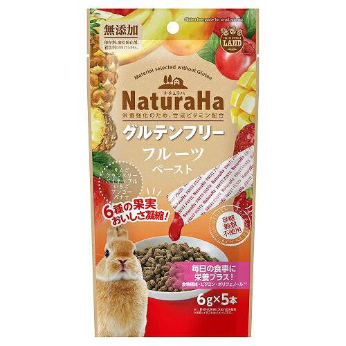 株式会社マルカン ナチュラハ グルテンフリー フルーツペースト 5本 小動物 フード 小動物栄養補助食品 4906456582038 {NP} hakozume-10097193 hakozume パッケージ画像