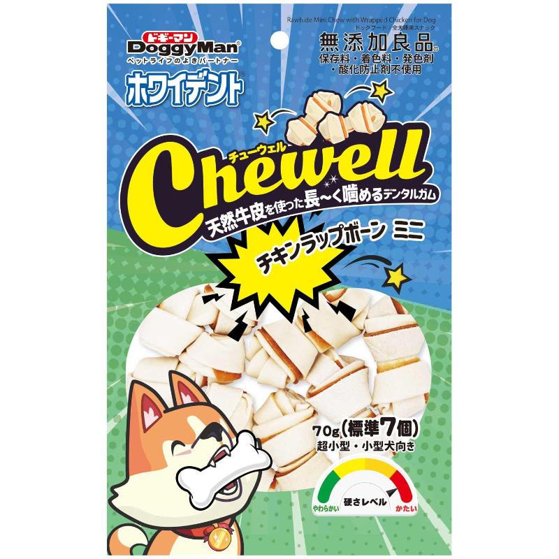 ドギーマンハヤシ株式会社食品営業部 ホワイデント Chewell チキンラップボーンミニ 70g 犬用 ドックフード スナック ガム 4976555828504 {NP}