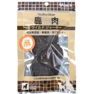 天然素材をそのまま乾燥させた大自然の贈り物の鹿肉ジャーキーです。完全無添加・無着色・低アレルギーの鹿肉のワイルドジャーキーです。原材料：エゾ鹿肉。