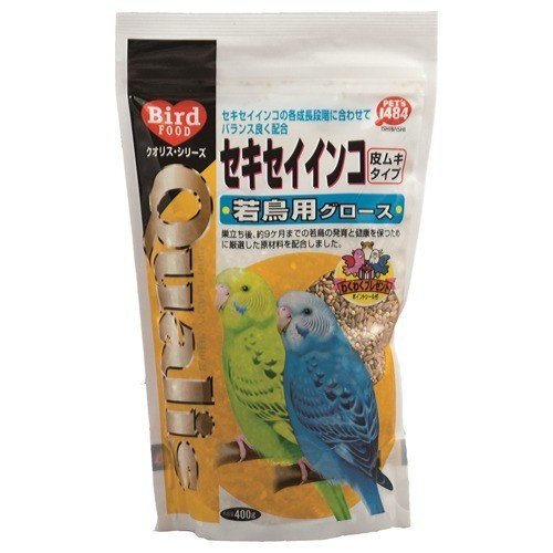 （株）ペッズイシバシ クオリス セキセイインコグロース若鳥用 400g 小鳥 設定なし フード｛SK}