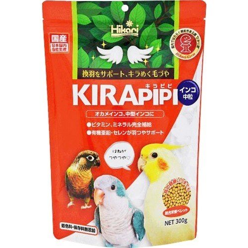 （株）キョーリン キラピピインコ中粒 300g 小鳥 洋鳥フード フード｛SK}