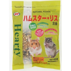 ナチュラルペットフーズ（株） ハーティーハムスター・リス 450g 小動物 小動物フードの主食 フード｛SK}