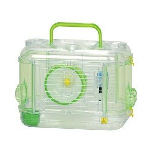 ハムスターと飼い主がより楽しく、快適・便利に過ごせるように様々な工夫を凝らしたドワーフハムスター用飼。回転音が少ないサイレントホイール搭載原材料：PS　PP　スチール。