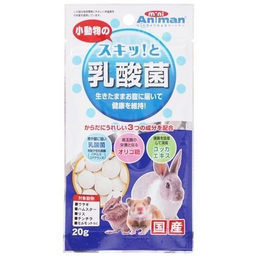 ドギーマンハヤシ（株）ミニアニマン営業部 小動物のスキッ！と乳酸菌 20g 小動物 小動物フードのおやつ フード｛NP}