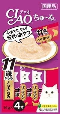乐天商城 - いなばペットフード（株） チャオちゅーる11歳からのとりささみ 14gX4本 猫用品 ウェット ウエット フード｛NP}