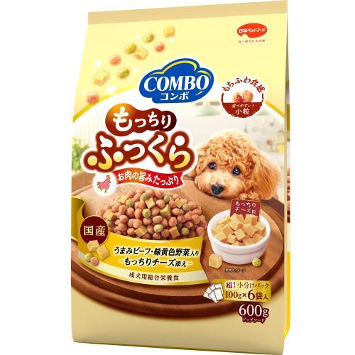 日本ペットフード(株) コンボ ドッグ もっちりふっくら うまみビーフ・もっちりチーズ添え 600g 犬用品 フード ソフト（半生・モイスト） 総合栄養食 4902112021767 {SK}