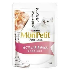 Mature Cat - ネスレ日本（株） モンプチ プチリュクスパウチ まぐろのささみ添え 35g ＜対象年齢 1〜6歳まで(成)＞ 猫用品 ウェット ウエット フード｛NP}