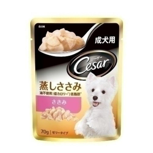 マースジャパンリミテッド CEP1 シーザー蒸しささみ 成犬用／ゼリータイプささみ 70g ＜対象年齢 1〜6歳まで(成)＞ 犬用品 ウェット ウエット ドックフード｛NP}