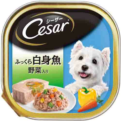 乐天商城 - マースジャパンリミテッド CE35N シーザーふっくら白身魚 野菜入り 100g ＜対象年齢 1〜6歳まで(成)＞ 犬用品 ウェット ウエット ドックフード｛NP}