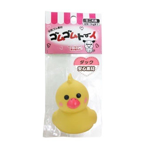 キュートなアヒルの形をした天然ゴムのおもちゃ。ピューピュー音が鳴るよ。キュートなアヒルの形をした天然ゴムのおもちゃ。ピューピュー音が鳴るよ。原材料：天然ゴム（本体）、ポリプロピレン（笛）。