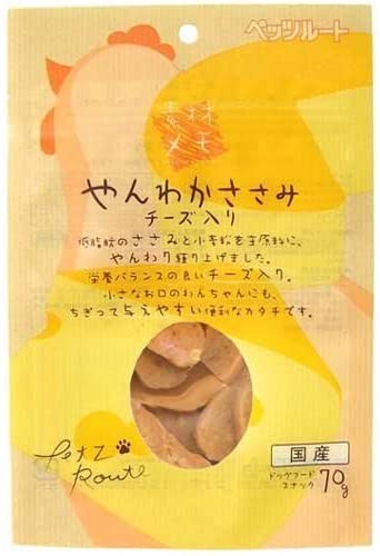 乐天商城 - （株）ペッツルート やんわかささみ チーズ入り 70g 犬用品 スナック ドックフード｛NP}