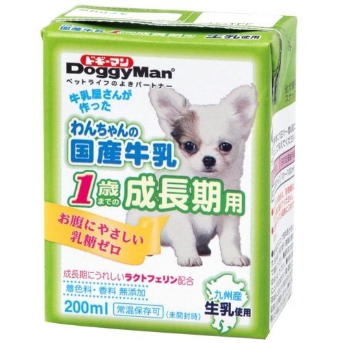 ドギーマンハヤシ（株）トーア事業部 わんちゃんの国産牛乳 1歳までの成長期用 200ml 犬用品 フード他 ドックフード｛SK}