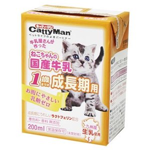 ドギーマンハヤシ（株）トーア事業部 ねこちゃんの国産牛乳 1歳までの成長期用 200ml 猫用品 牛乳・ミルク・豆乳・飲料 フード｛SK} 1