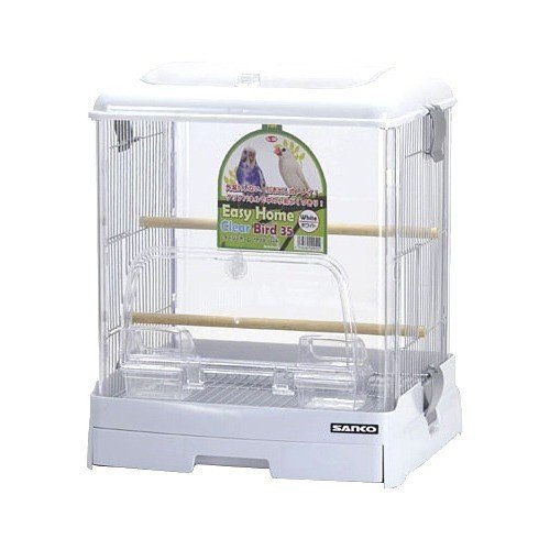 （株）三晃商会 SAK995イージーホームクリアバード35WH 小鳥 ケージ 用品｛SK}