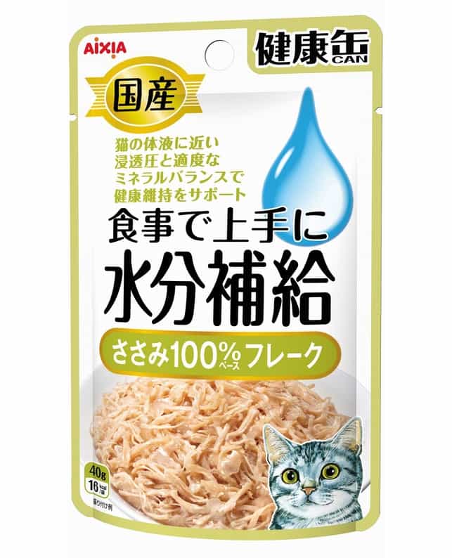 乐天商城 - アイシア（株） 国産 健康缶パウチ 水分補給 ささみフレーク 40g 猫 フード ウェット 4571104718376 {NP}