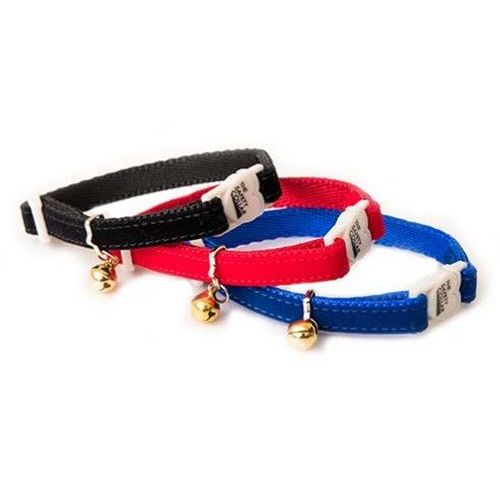 猫用セーフティー首輪。原材料：ナイロン。幅×奥行×高さ=10×10×140(mm)。シンプルなデザインの猫用セーフティーカラー。