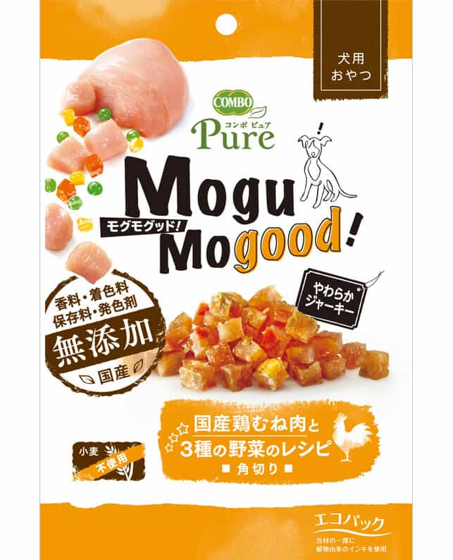 日本ペットフード（株） コンボ ピュア ドッグ モグモグッド！ 国産鶏むね肉と3種類の野菜のレシピ 角切り 50g 犬 フード スナック ジャーキー 4902112032824 {NP}