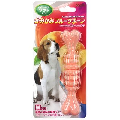 （株）スーパーキャット かみかみフルーツボーン ソフト パピ-・シニア用 M ピーチ DM451 犬 用品 玩具 アジリティグッズ 4973640092444 {NP}