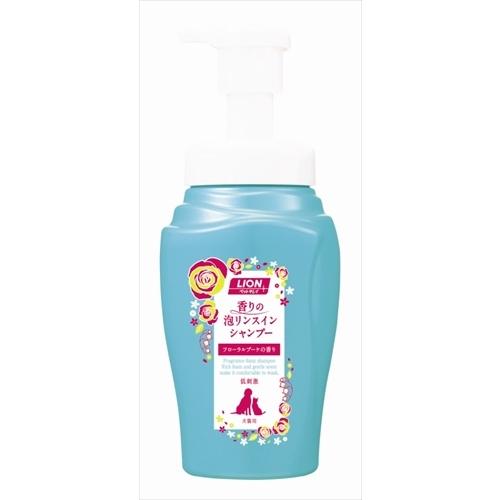 ライオン商事（株） ペットキレイ 香りの泡リンスインシャンプー 犬猫用 450ml 犬 用品 お手入れ シャンプー リンス 4903351006577 {SK}